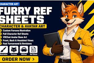 draw furry sfw character furry reference sheet fursona character nsfw or sfw art