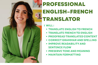 manually translate english to french or french to english