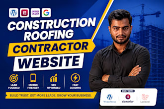 build a custom construction website for contractors, roofing and hvac