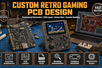 design custom retro gaming console mod pcb for hardware mods