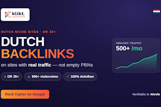 place dutch dofollow backlinks on real high traffic niche sites