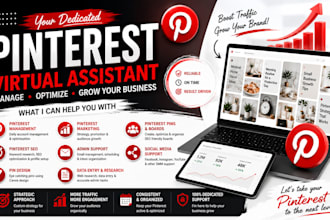 be your pinterest virtual assistant manager SEO and personal assistant