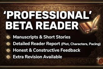 provide honest and detailed beta reading and feedback