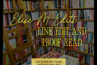 proofread and line edit your proposal, book or novel
