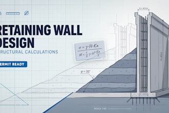 design retaining wall with structural calculations for permit