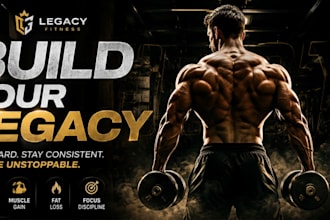 design eye catching gym fitness social media posts