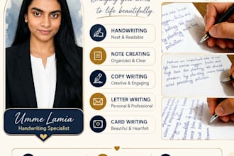 write anything with my beautiful handwriting