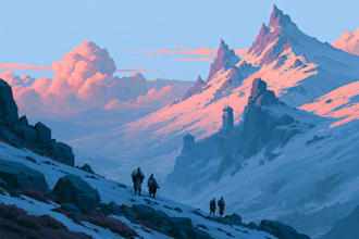 create stunning fantasy landscape, background illustration