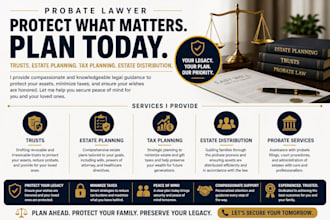 create trusts,estate planning,tax planning,estate distribution as probate lawyer