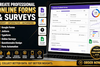 create google forms, jotform, typeform, surveys and online forms