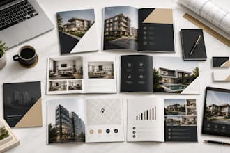 design minimalist real estate proposal, property proposal and canva PDF