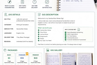 write neat and professional handwritten notes in english and urdu