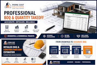 prepare a detailed bill of quantities and construction cost estimate