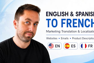 translate english or spanish marketing content into french