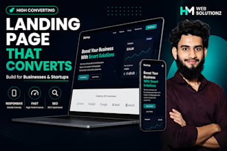 build a responsive landing page website for your business using reactjs
