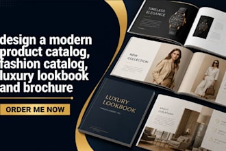 design a modern product catalog, fashion catalog, luxury, lookbook and brochure