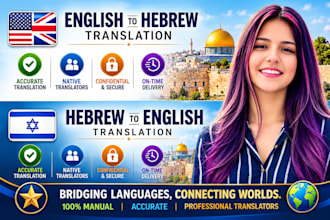 translate hebrew to english or english to hebrew translation