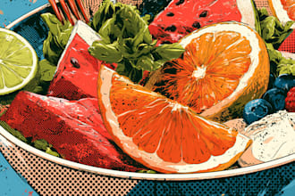 draw food pop art