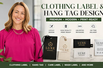 design clothing label tag, hang tag label, label design, product label design