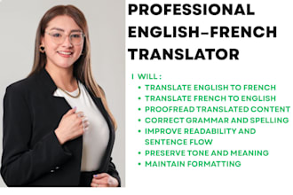 manually translate english to french or french to english