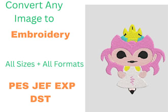 digitize your logo or image to embroidery dst pes file in 24 hours