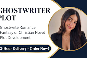 ghostwrite your romance, fantasy or christian novel with an unforgetable plot