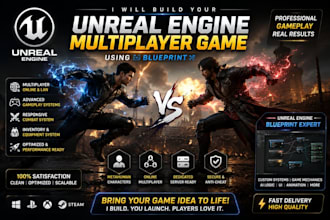 develop an unreal engine multiplayer game using blueprints