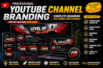 create professional youtube banner channel art and branding