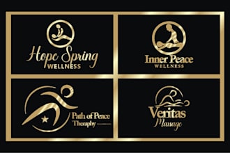 design modern unique spa logo wellness massage sport flyer yoga therapy website