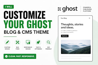 customize your ghost cms blog and website
