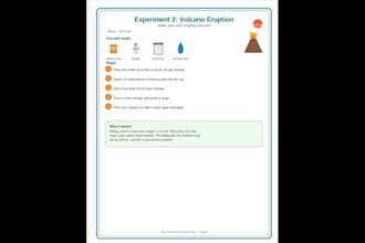 create custom science experiment and activity books for kids 4 to 6 years