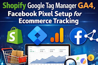 do shopify google tag manager ga4, facebook pixel setup for ecommerce tracking