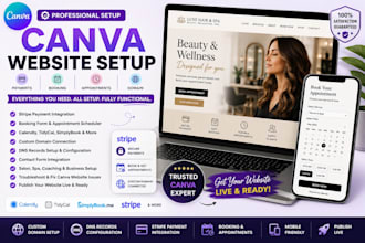 setup canva website dns stripe payment booking appointment form custom domain