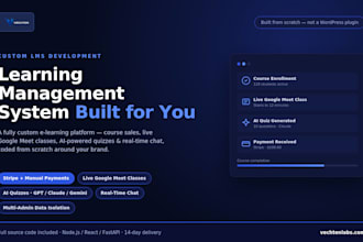 develop custom lms learning management system elearning platform