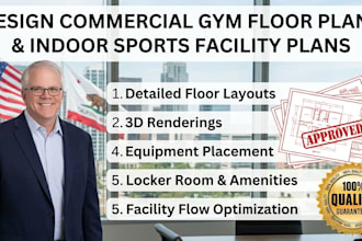 design commercial gym floor plan and indoor sport facility plans