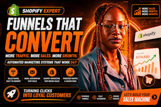 build automated shopify sales funnel and marketing system