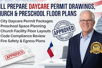 prepare daycare permit drawings church and preschool floor plans