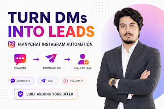 build manychat instagram chatbot, dm automation for lead generation