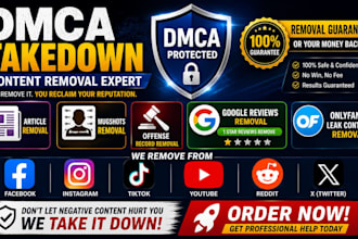send dmca takedown notice to remove negative content on google,facebook,websites