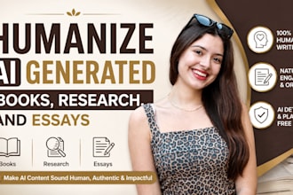 humanize ai generated books,research, and essays