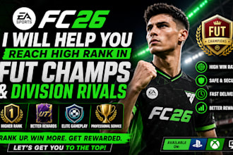 help you reach high rank in fut champs or division rivals champions fc 26