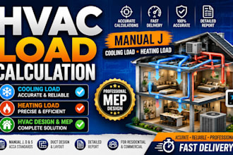 do hvac load calculation, manual j, cooling heating load, mep design