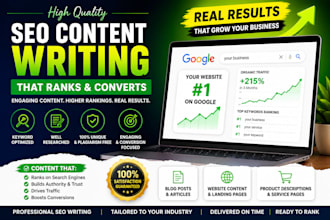 write saas SEO contents, blog posts, website copy, and articles that rank