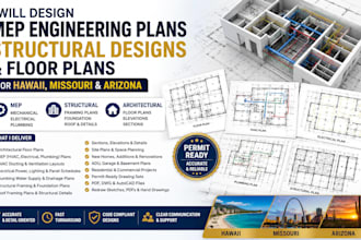 design mep engineer plan structural design floor plan in hawail missouri arizona