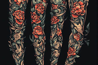 create a tattoo design of tattoo sleeve