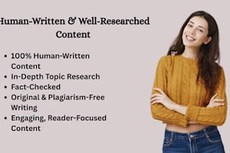 write human written and welll researched SEO blog