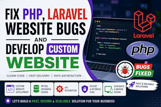 fix PHP, laravel website bugs as a backend developer