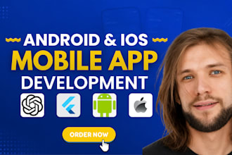 do mobile app development, ios app development, android app as flutter developer