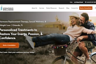design wix hormone therapy clinic website ketamine therapy tms therapy website