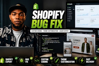 custom coding bug fix theme customization and fix shopify store issues